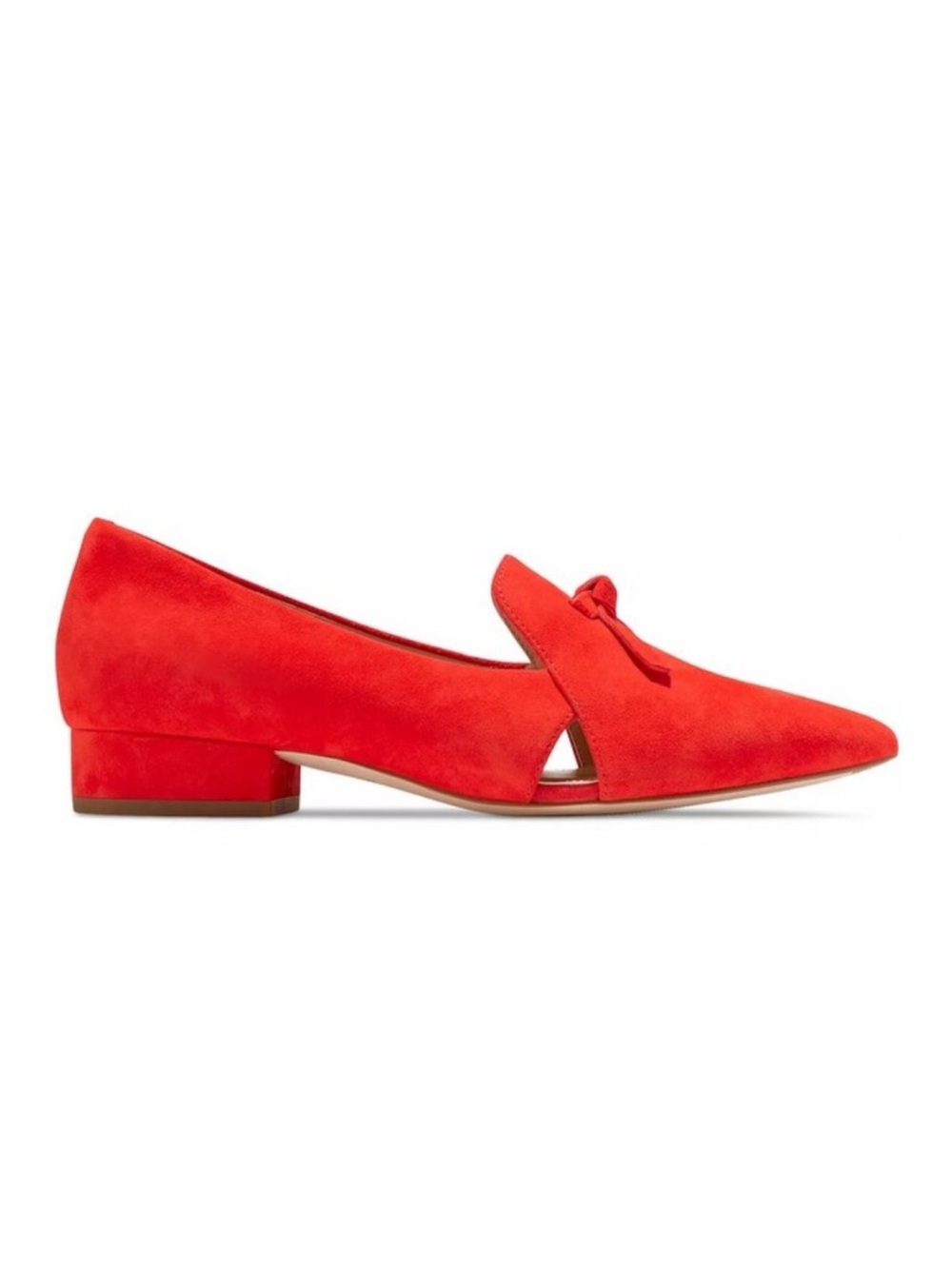 NWT Cole Haan Viola Skimmer Size 8 Red Suede Quiet Luxury Old Money Comfort Soft - Picture 4 of 11